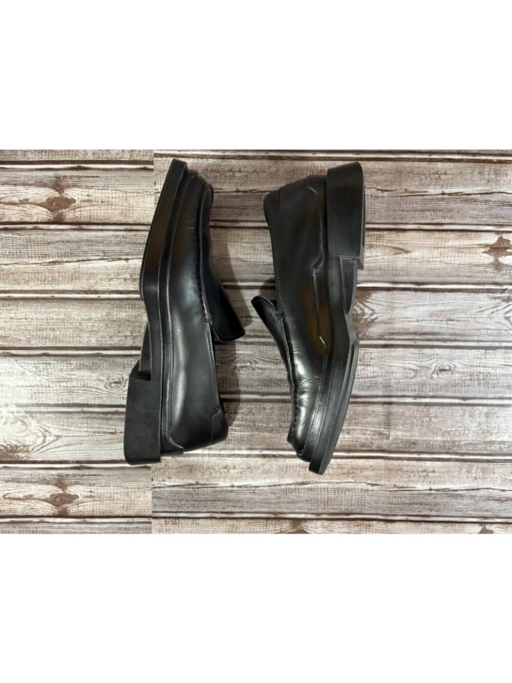 PRADA Platform Leather Loafer Prada Size 7 US color black mspr $1290 - Picture 5 of 9